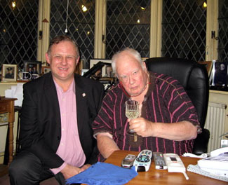 Paul Farmer with The late Sir Patrick Moore.