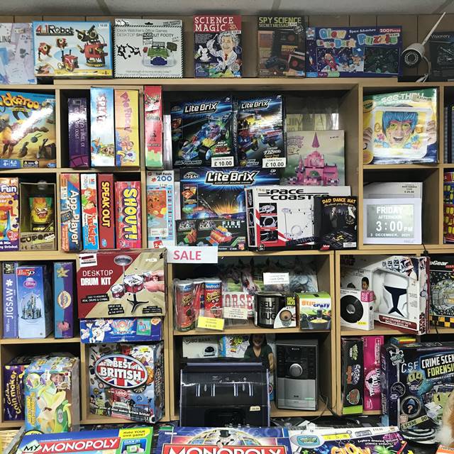 Large selection  of games, push chairs, pet cages, cat toys, pictures and other items.